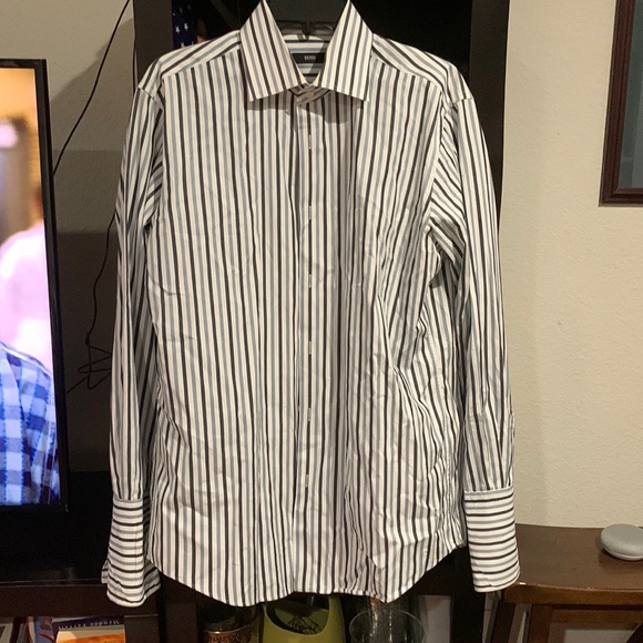 Hugo Boss long sleeve striped button up - Picture 1 of 7